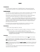 Preview for 3 page of Simplex PAT SERIES Operating & Maintenance Instructions