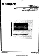 Предварительный просмотр 1 страницы Simplex Saturn 2500 Operating Instructions Manual