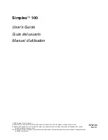 Preview for 2 page of Simplex Simplex 100 User Manual