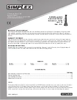 Simplex SJ156 Operational Manual preview