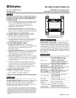 Simplex TYCO 4905-9835 Quick Start Manual preview