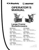 Preview for 1 page of Simplicity 10528 Operator'S Manual