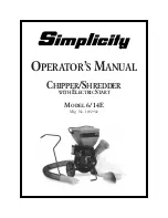 Simplicity 14E Operator'S Manual preview