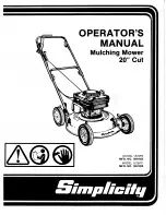 Preview for 1 page of Simplicity 1570PS Operator'S Manual