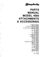 Preview for 1 page of Simplicity 1600395 Parts Manual