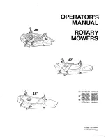 Preview for 1 page of Simplicity 1690021 Operator'S Manual