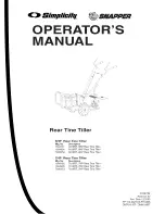 Preview for 1 page of Simplicity 1694161 Operator'S Manual