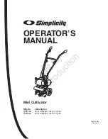 Simplicity 1695764 Operator'S Manual preview
