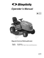 Preview for 1 page of Simplicity 2690810 Operator'S Manual