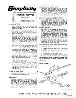 Preview for 1 page of Simplicity 275 Operator'S Manual