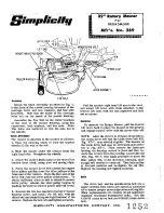 Preview for 1 page of Simplicity 289 Instructions And Parts List