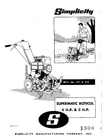 Simplicity 511 Operator'S Manual предпросмотр