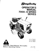Simplicity 7000-6 Speed Series Operator'S Manual preview