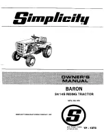 Simplicity Baron 3414S Owner'S Manual preview