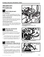 Preview for 16 page of Simplicity Broadmoor 1600 Series Dealer Setup & Adjustment Instructions Manual