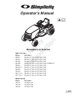 Preview for 1 page of Simplicity Broadmoor series Operator'S Manual