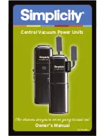 Предварительный просмотр 1 страницы Simplicity Central Vacuum Power Units Owner'S Manual