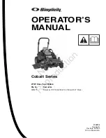 Preview for 1 page of Simplicity Cobalt 2690479 Operator'S Manual