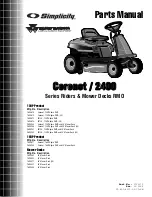 Simplicity Coronet 2400 Series Parts Manual preview