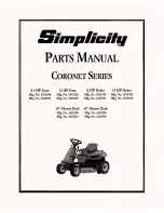 Preview for 1 page of Simplicity Coronet Series Parts Manual