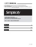 Предварительный просмотр 1 страницы Simplicity DCFM040A1WSP Owner'S Use And Care Manual