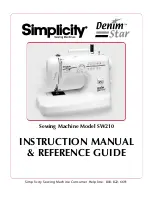 Предварительный просмотр 1 страницы Simplicity DenimStar sw210 Instruction Manual & Reference Manual