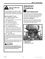 Preview for 11 page of Simplicity Javelin RZT20440BVE2 Dealer Setup & Adjustment Instructions Manual