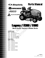 Предварительный просмотр 1 страницы Simplicity Lecacy 2900 Series Parts Manual