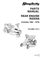 Предварительный просмотр 79 страницы Simplicity Rear Engine Riders Parts Manual