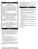 Preview for 2 page of Simplicity SCR412BLS Owner'S Manual