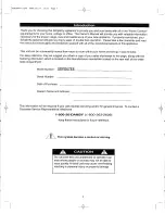 Preview for 3 page of Simplicity SDR307EE Owner'S Manual