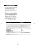 Preview for 5 page of Simplicity SDR307EE Owner'S Manual