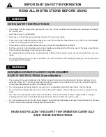 Preview for 8 page of Simplicity SER241WC Owner'S Use And Care Manual