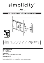 Предварительный просмотр 1 страницы Simplicity SMF1 Installation Manual