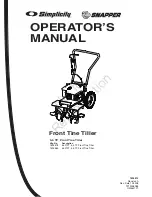 Simplicity Snapper 5521FT Operator'S Manual preview