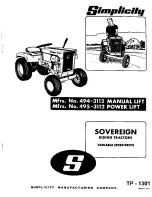 Simplicity Sovereign 494-3112 Owner'S Manual preview