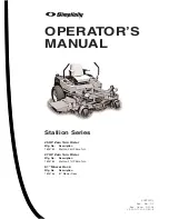 Preview for 3 page of Simplicity Stallion Series Operator'S Manual