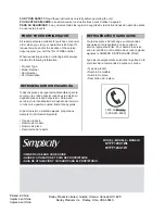 Preview for 32 page of Simplicity SYFF123C1W Owner'S Manual