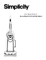 Preview for 1 page of Simplicity SYNERGY X9.4 Service Manual