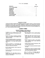 Preview for 3 page of Simplicity System 1005 Operator'S Manual