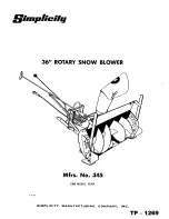 Simplicity TP - 1269 Operator'S Manual предпросмотр