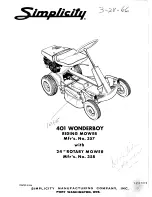 Simplicity Wonderboy 401 User Manual preview