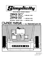 Simplicity Zipper 1033 Owner'S Manual preview