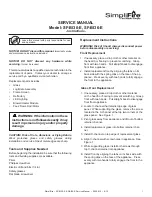 Preview for 1 page of SimpliFire SF-BI30-E Service Manual