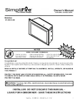 SimpliFire SF-INS30-BK Owner'S Manual preview