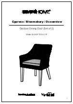 Предварительный просмотр 1 страницы SIMPLIHOME Bloomsbury AXCPTDCH-CYP Assembly Instructions Manual