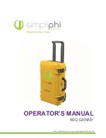 Предварительный просмотр 1 страницы SimpliPhi BIG GENNY Operator'S Manual