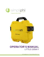 SimpliPhi LITTLE GENNY Operator'S Manual preview