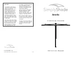 Предварительный просмотр 1 страницы SimplyShade Amelia SSUA4599 Instruction Manual