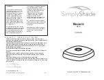 SimplyShade Bacara SSBSPA Instruction Manual предпросмотр